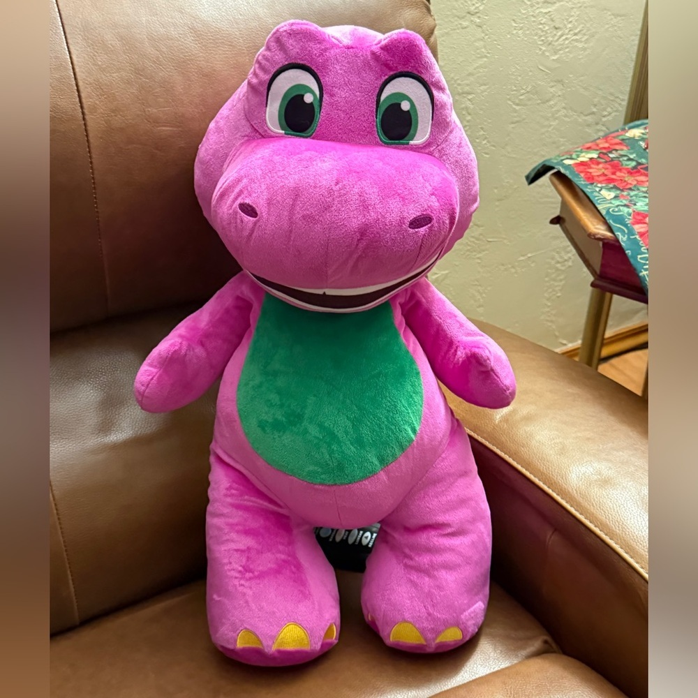 2024 Jumbo Barney The Dinosaur Stuffed Purple and Green Dinosaur Plush Toy